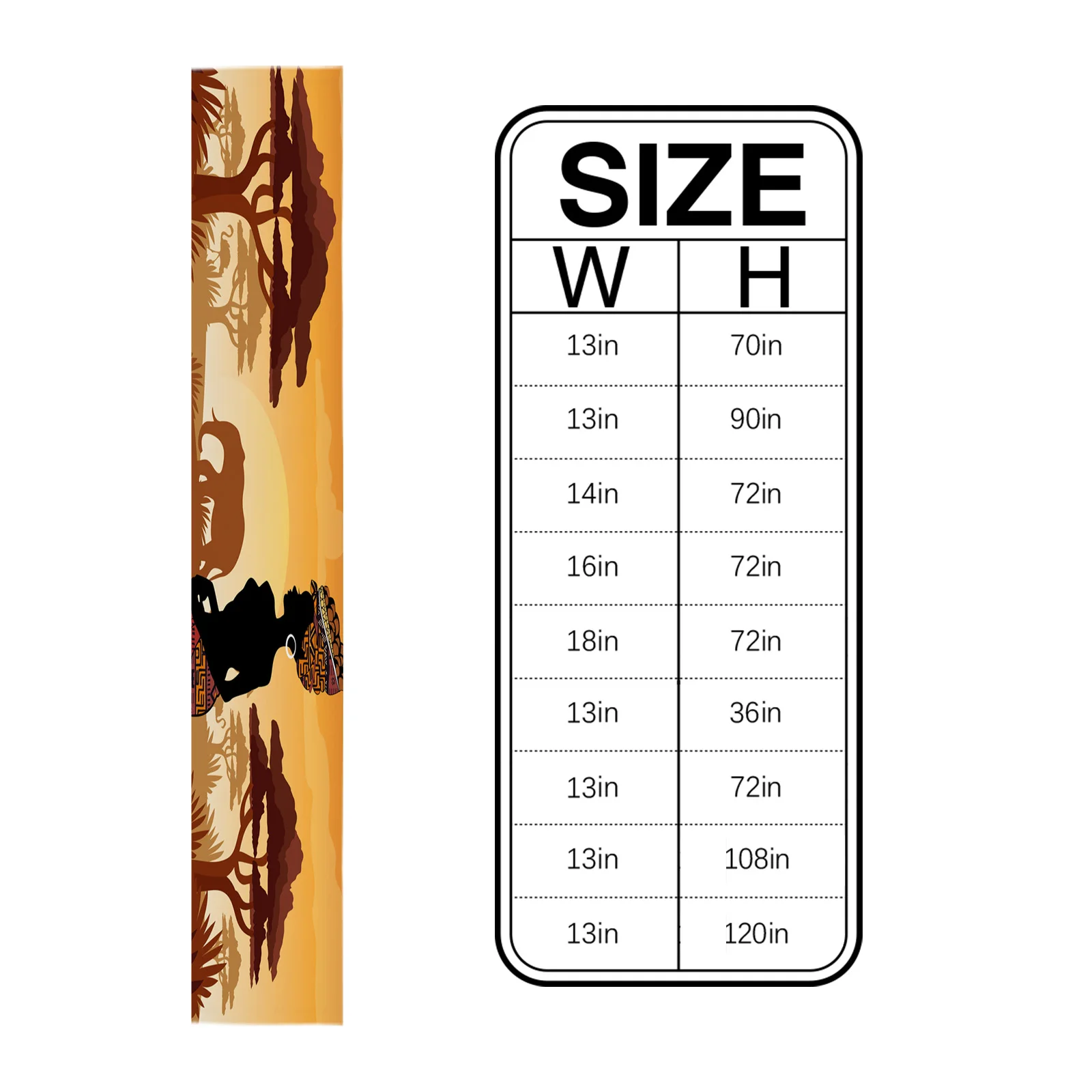 Africa Woman Giraffe Elephant Silhouettes Table Runner Wedding Party Dining Table Cover Cloth Placemat Napkin Home Kitchen Decor