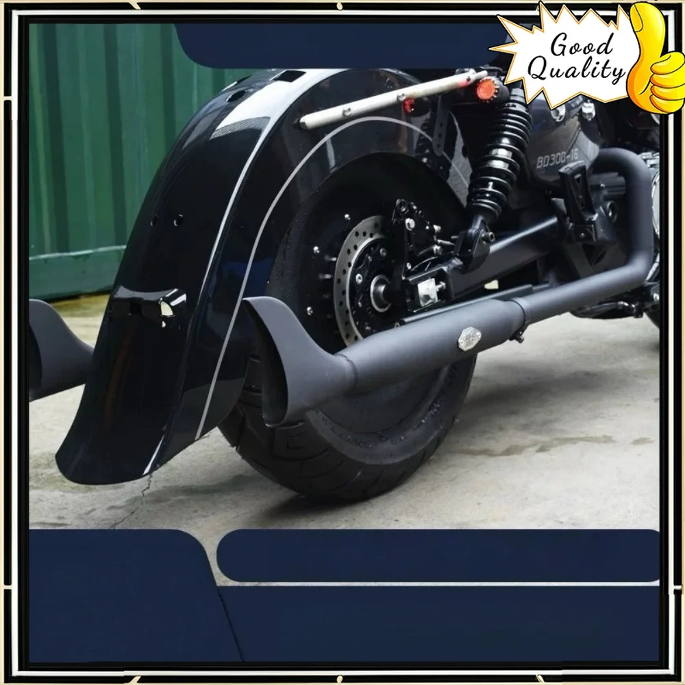

Good Quality For BENDA ROCK 250 300 fishtail exhaust pipe two out of two full section deep and thick accessories