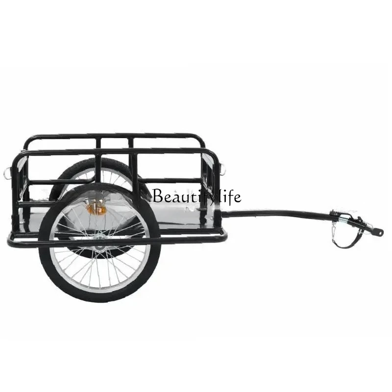 

Foldable Goods Bicycle Trailer Outdoor Riding Traction Tool Cart
