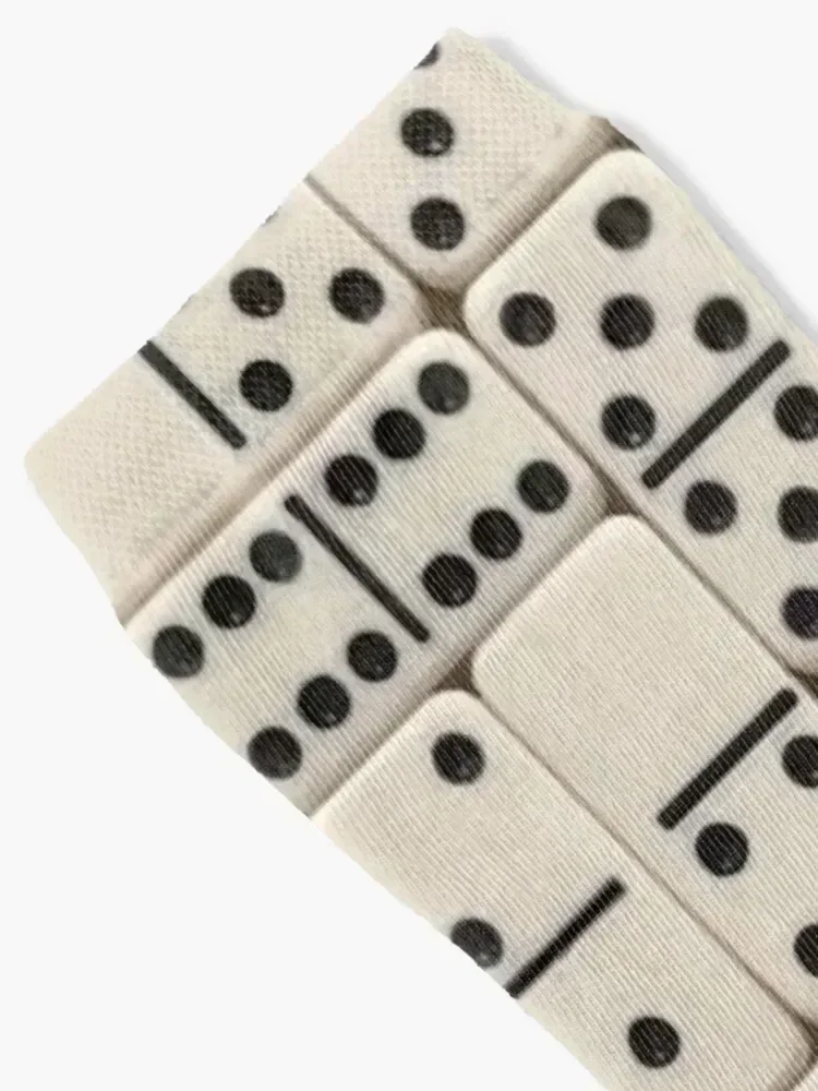 جوارب Dominoes Pattern برباط لامع للرجال من علامة تجارية مصممة من الأمام جوارب رياضية للأولاد والأطفال للنساء