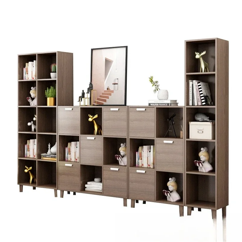

Solid wood crevice bookcase living room bookshelfl