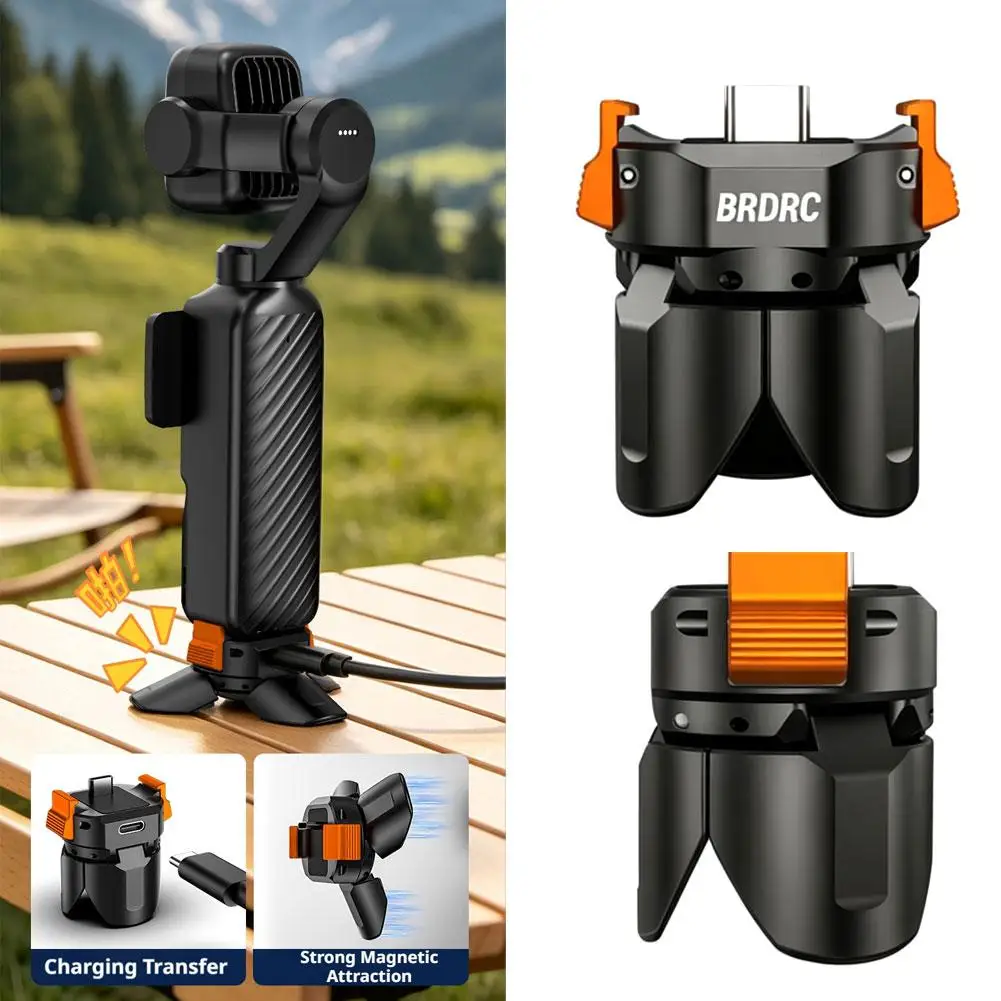 For DJI OSMO POCKET4P/4/3 Charging Quick Detachable Small Tripod Magnetic Bracket Accessories