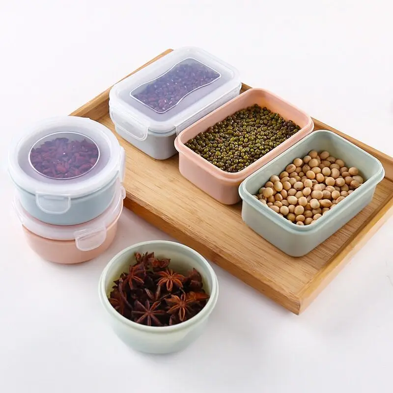 Plastic Food Storage Containers Airtight Lunch Box Microwave Refrigerator Safe Kitchen Food Container with Lid