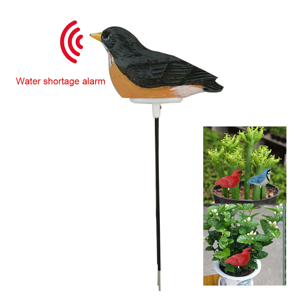 Bonsai Soil Moisture Meter with Chirping Bird Hygrometer Sensor Plant Watering Alarm Water Tester Planter Water Remind  Dropship