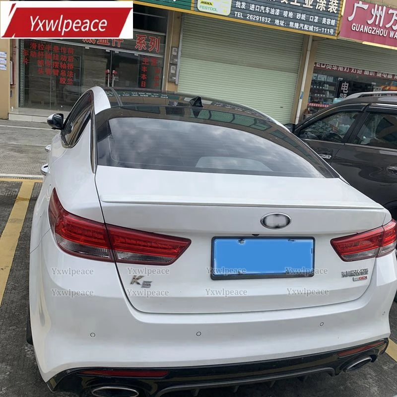 

For Kia Optima K5 2016 2017 2018 2019 Rear Trunk Spoiler High Quality ABS Material Primer Color Car Tail Wing Trim