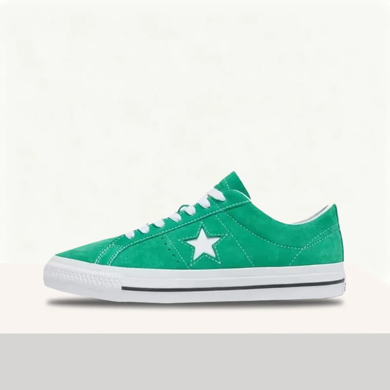 Converse One Star Pro Pro Unisex Green Low-Top Sneakers – Stylish Versatile Thin Sole, Slip-Resistant Durable Comfort A08481C