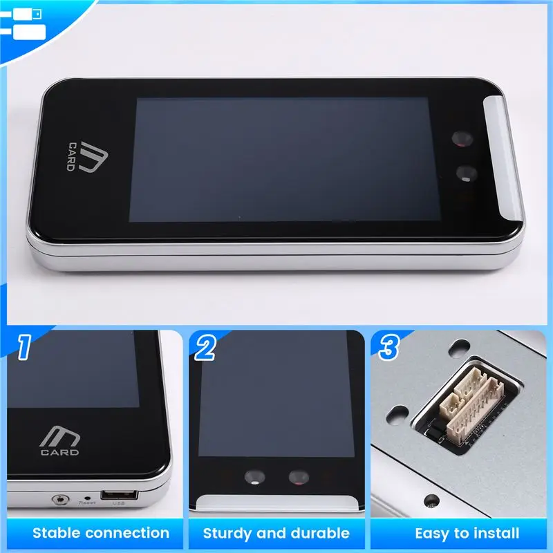 Time Attendance Machine Face Recognition Access Control 5 Inch Touch Screen Server TCP IP WIFI-Y41A