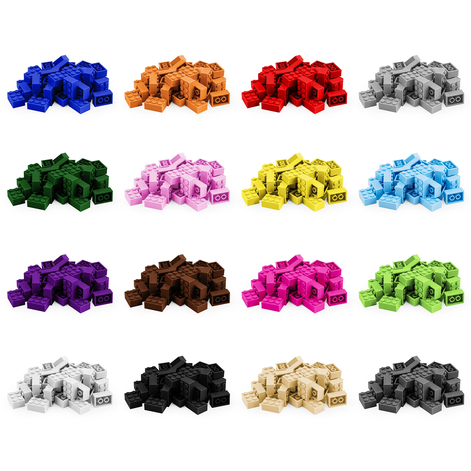 27 stks 2x3 hoge baksteen Multi-color klassieke basisonderdelen bouwen creatief speelgoed bouwstenen speelgoed accessoires compatibel 50