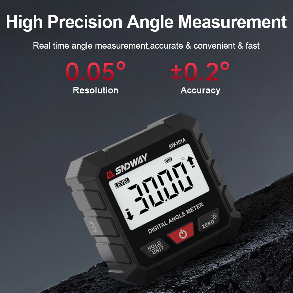 SNDWAY Digital Angle Meter clinometro Level Box goniometro Angle Finder goniometro Slope Tilt strumenti di misurazione inclinometro