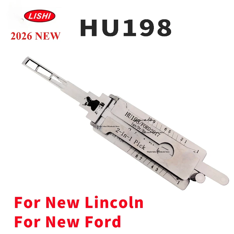 2026NEW HU198 2in1 Lock Pick and Decoder Tool for Ford Lincoln 2017+ Auto Entry Repair Equipment Professional Locksmith Supplies