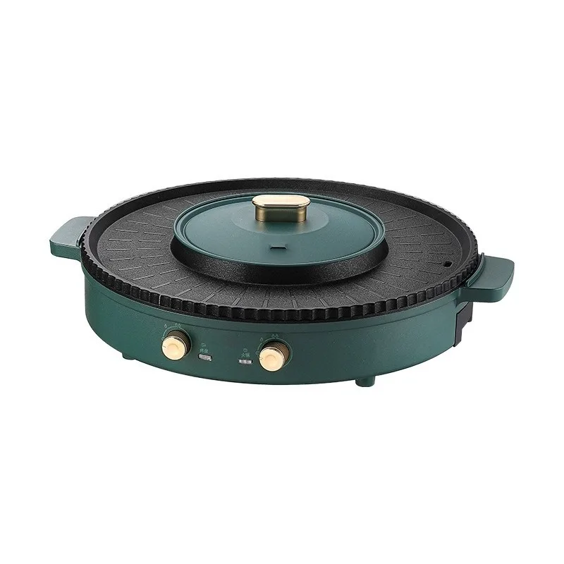 Household multi-functional Korean electric baking pan, mandarin duck hot pot barbecue oven, rinse and bake integrated pot