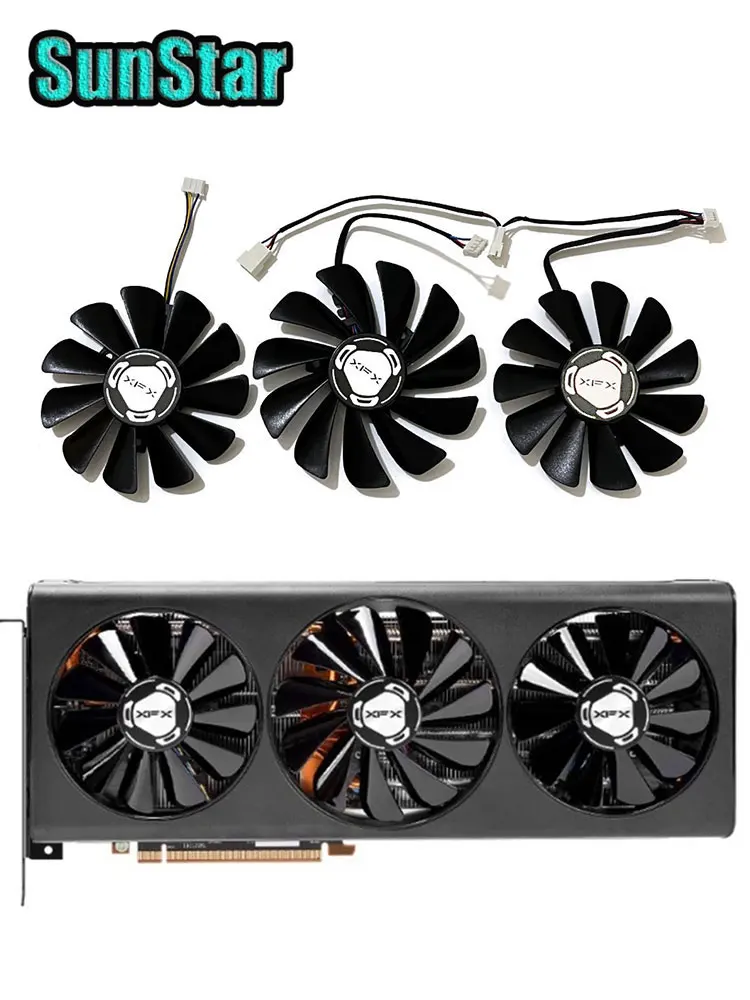 Nowy wentylator chłodzący XFX RX 5700XT 85MM 95MM CF1010U12S GPU do karty graficznej XFX Radeon RX 5700 5700XT 5600XT Thicc III — zdjęcie produktu 7