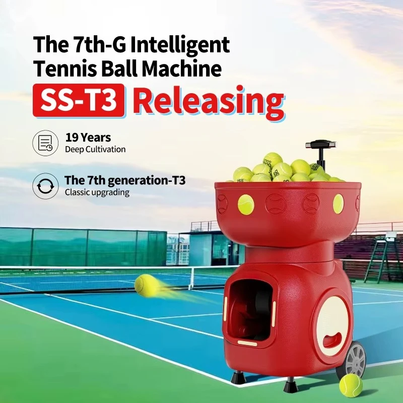 T3 Robot per allenatore di tennis Fornitura diretta in fabbrica Macchina per palline da tiro controllata da app Attrezzatura economica per l'allenamento del tennis