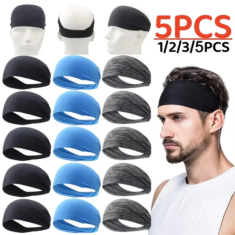 Sport Headband Fitness Sweat Bandage Head Hair Band Tennis Yoga Absorb Sweat Head Band Basketball Running Sweatband Women Men