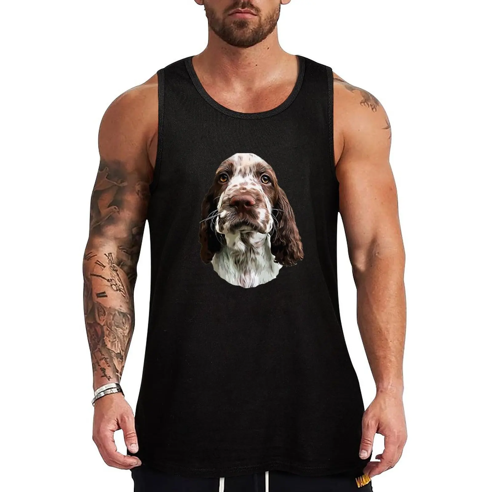 Springer Spaniel Cute Puppy Dog Tank Top gym Muscle fit