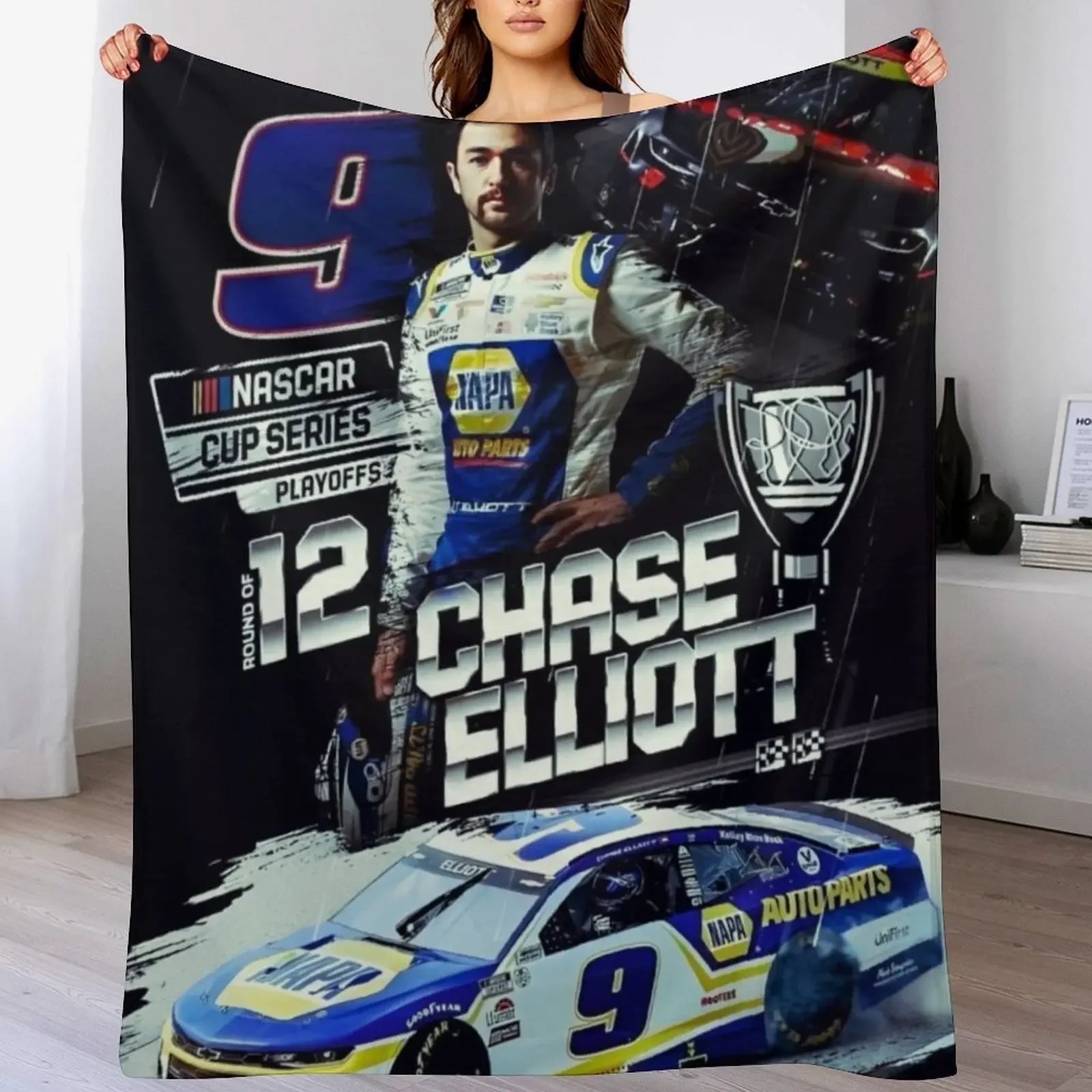 

Chase elliott Throw Blanket All Season Lightweight Soft Blanket for Bed