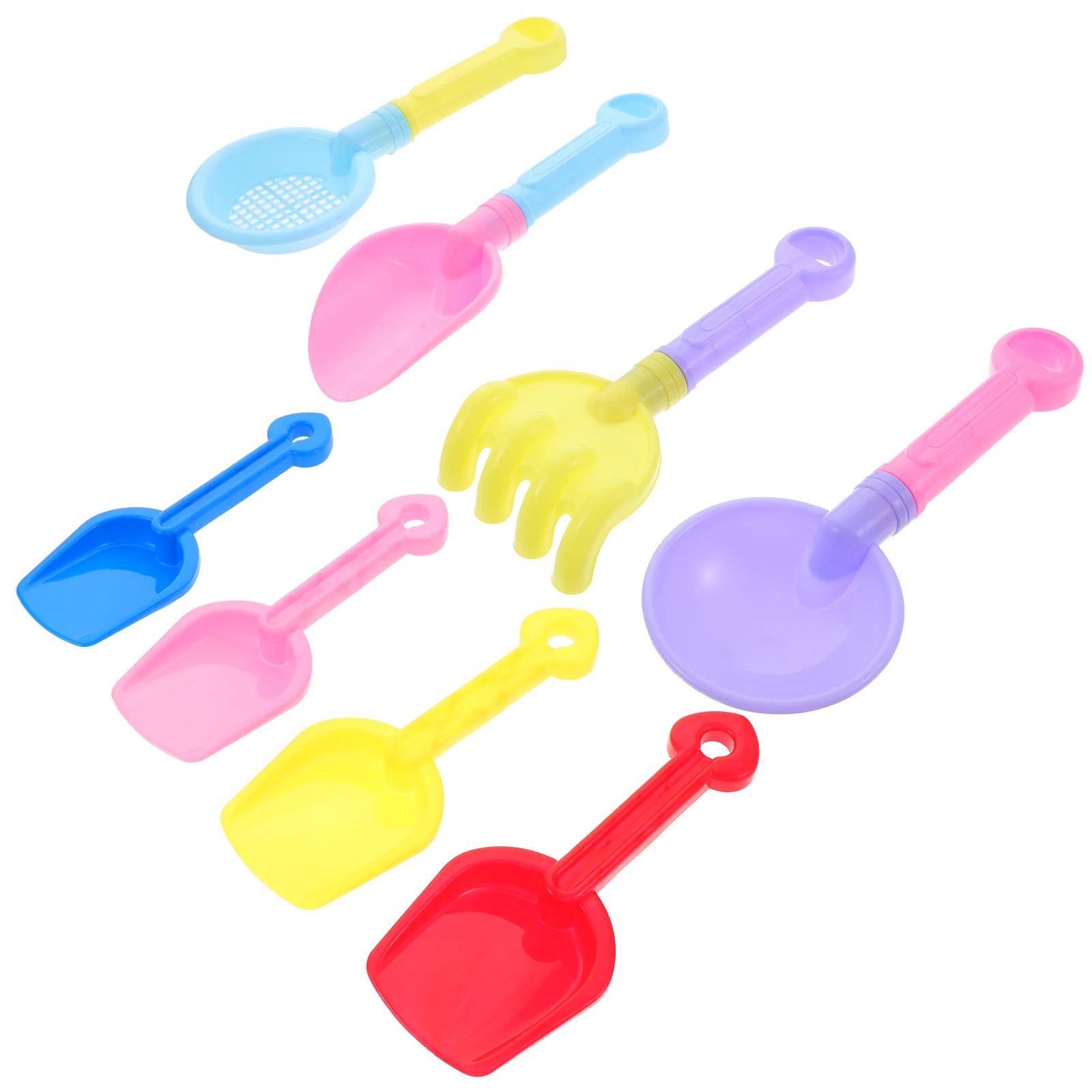 

8 Pcs Snow Digging Sand Shovels Colored Beach Toys Scoop for Kids Plastic Spade Summer Baby