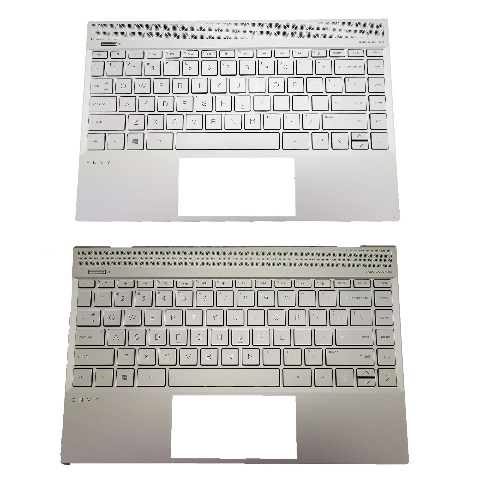 New Laptop US Keyboard for HP ENVY 13 13-AH TPN-W136 Palmrest Upper Cover Case keyboard Housing Replacement us Glod Silver