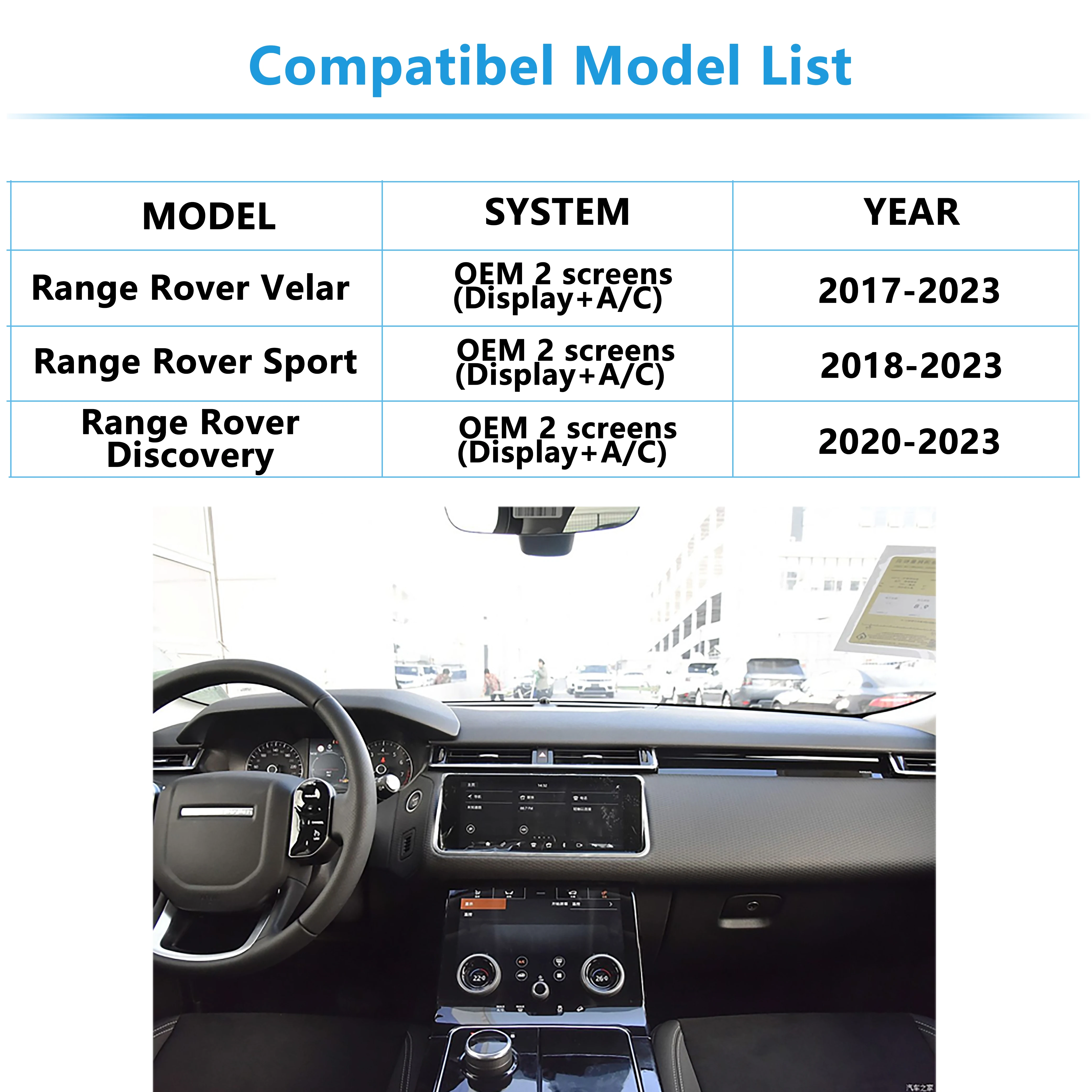 For Range Rover Velar 2017-2023 Wireless CarPlay Android Auto  Mirror Link AirPlay Car Play Adapter