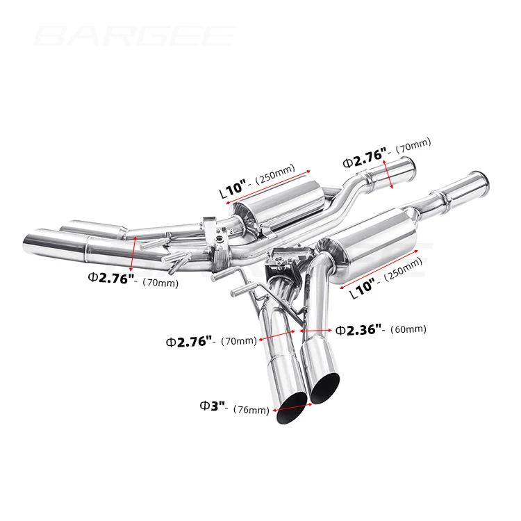 

Выхлопная труба для Bargee Valvetronic Catback для Mercedes benz AMG W464 G500/G63 4,0 T 2018-UP, высокопроизводительные автомобильные запчасти catba