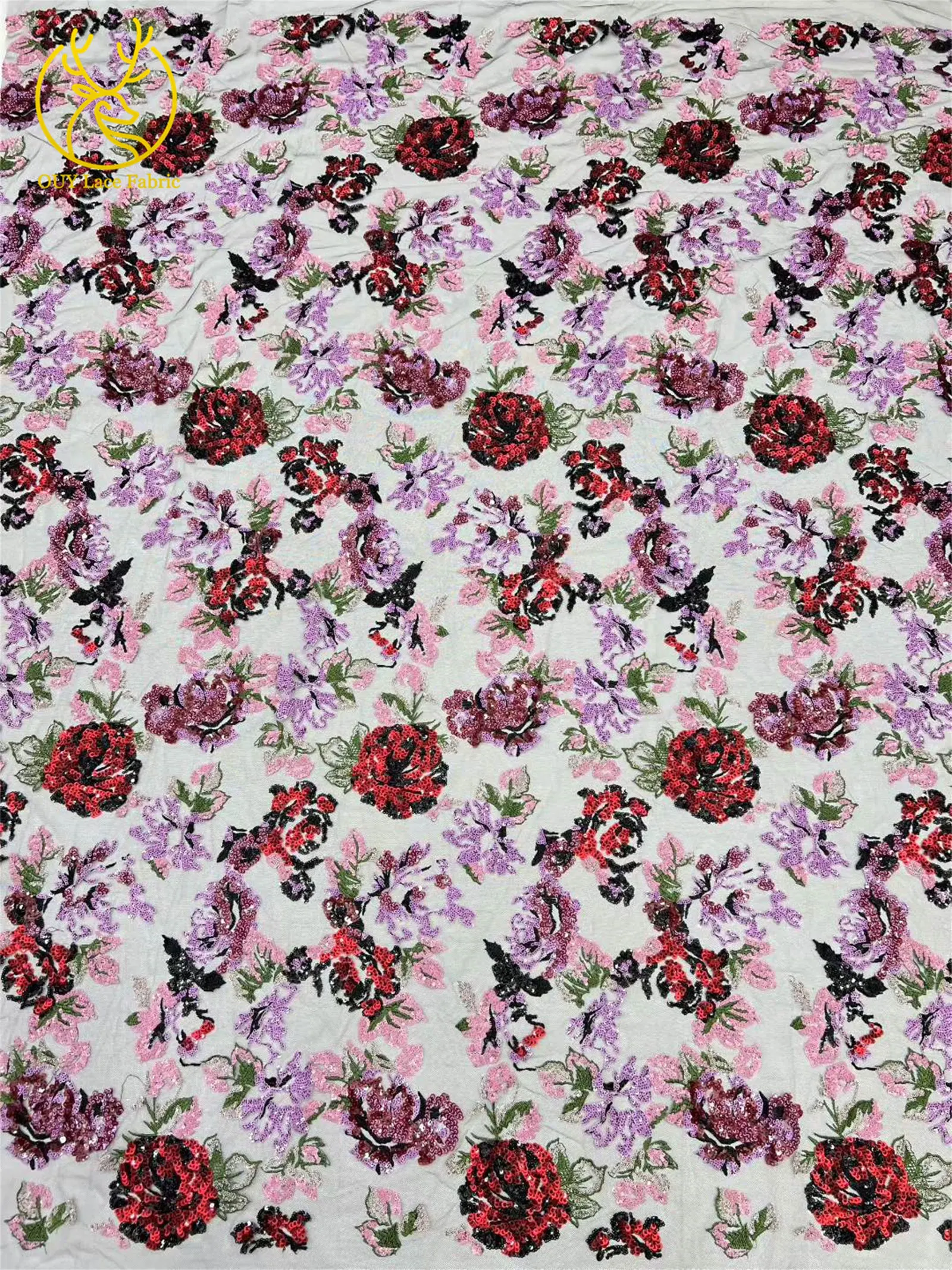 美しいスパンコールチュールレース生地 2025 高品質 アフリカ フランス メッシュレース生地 レディース ウェディングドレス パーティー 縫製 5ヤード