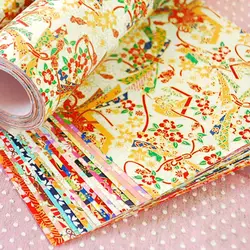 Gold Lines 20pcs/pack Flower Folding DIY Decorative Kids Origami Scrapbook Decor Craft Paper Handmade