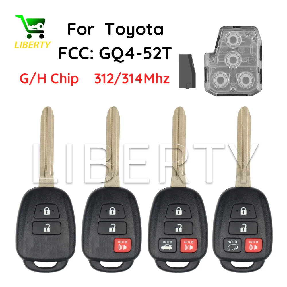

Ly для Toyota RAV4 Highlander Sequoia Tund 2013-2019, брелок с дистанционной головкой 89071-0R020 89070-0R100 FCC GQ4-52T, 314 МГц, чип H/G