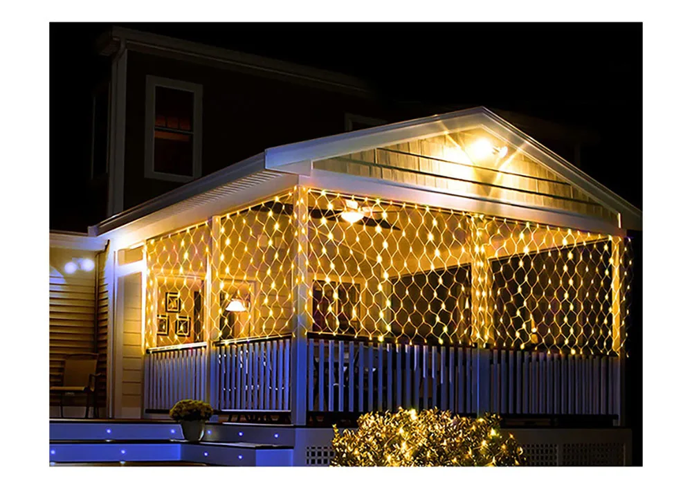 4mx6m 2mx3m 1.5mX1.5m Christmas Garlands LED String Christmas Net Light Fairy Xmas Party Garden Wedding Decoration Curtain Light