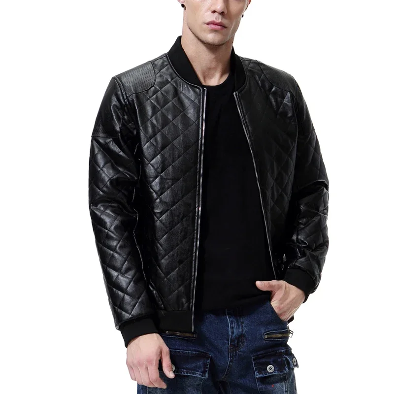 

Trendy Mens Jackets Fashion Brand Vintage Leather Coats Men's Motorcycle Coat Mens Biker Clothes Slim Fit Casual Leather Jackets
