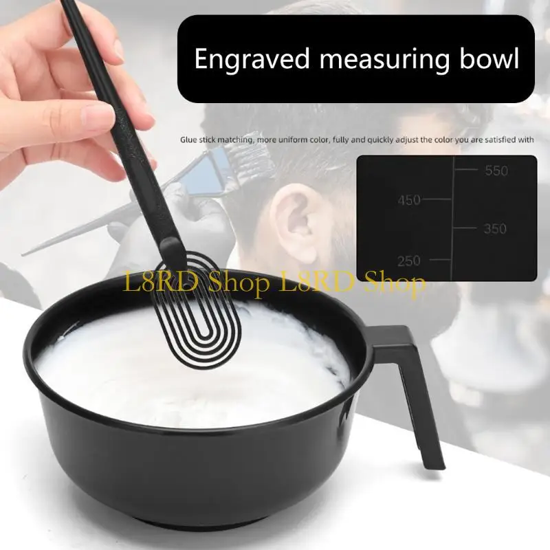 

L8RD 2Pcs Hair Dyes Bowl and Whisk Set Hair Color Bowls for Hair Salon Hair Color Mixer Tint Bowl Color Mixing Women Men