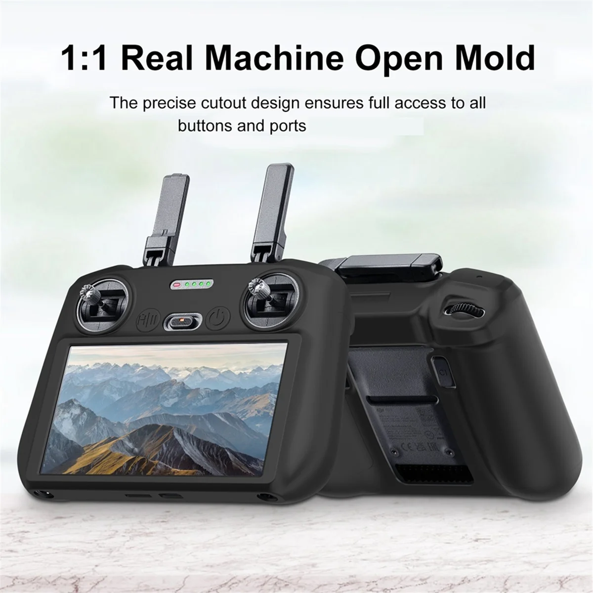 DJI Mini 4 Pro/Air3 드론용 리모컨 케이스 커버, Black_BSH