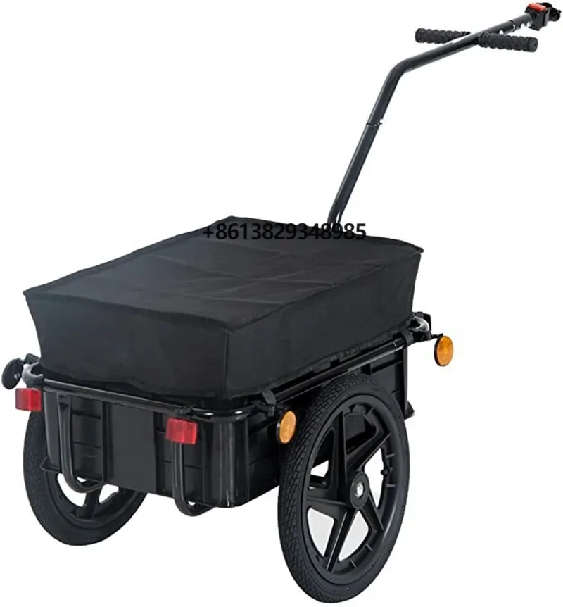 Pet travel trailer hanging on a bicycle 2-wheeled  trailer Pet Walk Play Station Wagon Cats dogs and pet carts