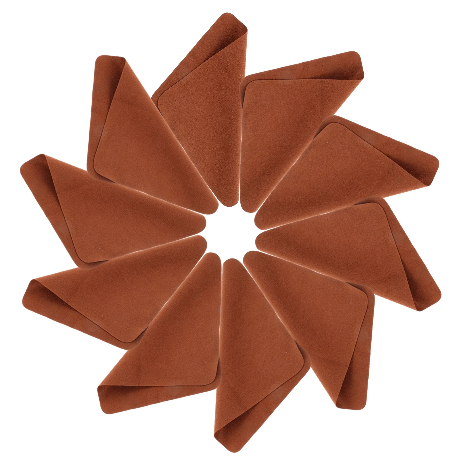 

20pcs Suede Eyeglass Cleaning Cloths Thickened Dual Sided Lens Wipes Dark Brown Glasses Phone Screen Cleaner Cloth For Lcd Tvs