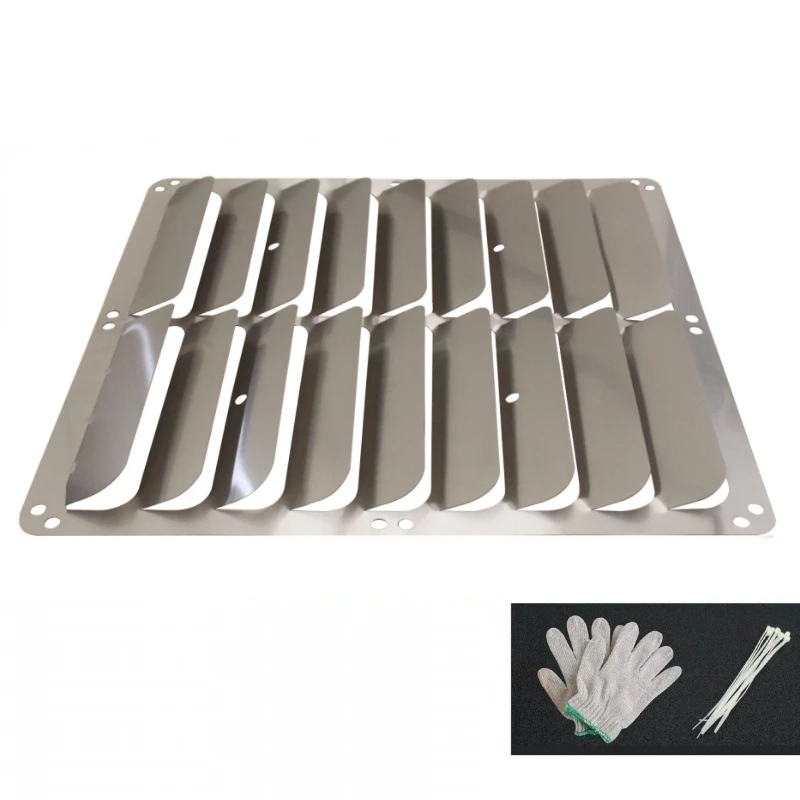Stainless Steel Outdoor AC Condenser Wind Deflector Anti-Direct Blowing Air Vent Louver Cover Heat Pump Airflow Baffle Protector