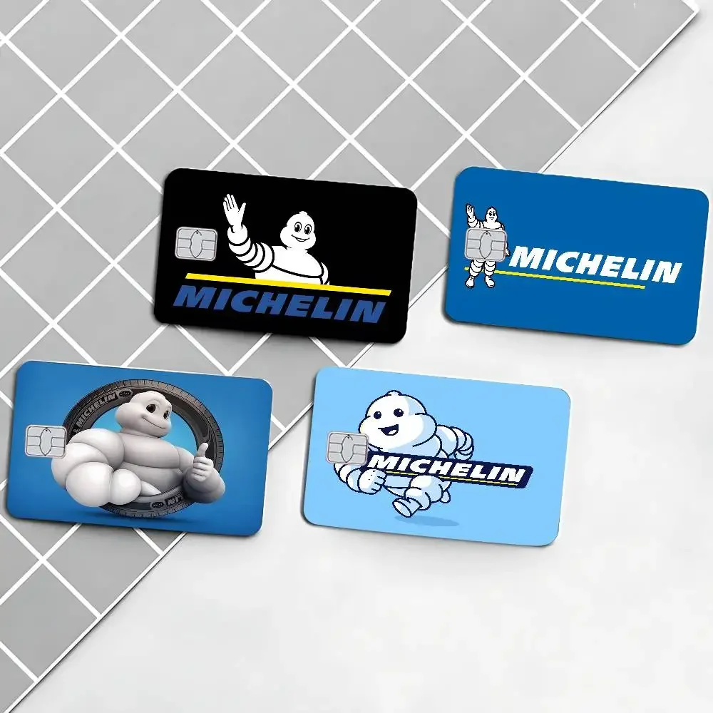 M-Michelins Logo Game Film Cover Sticker Case for Small Chip Credit Debit Card Front Side