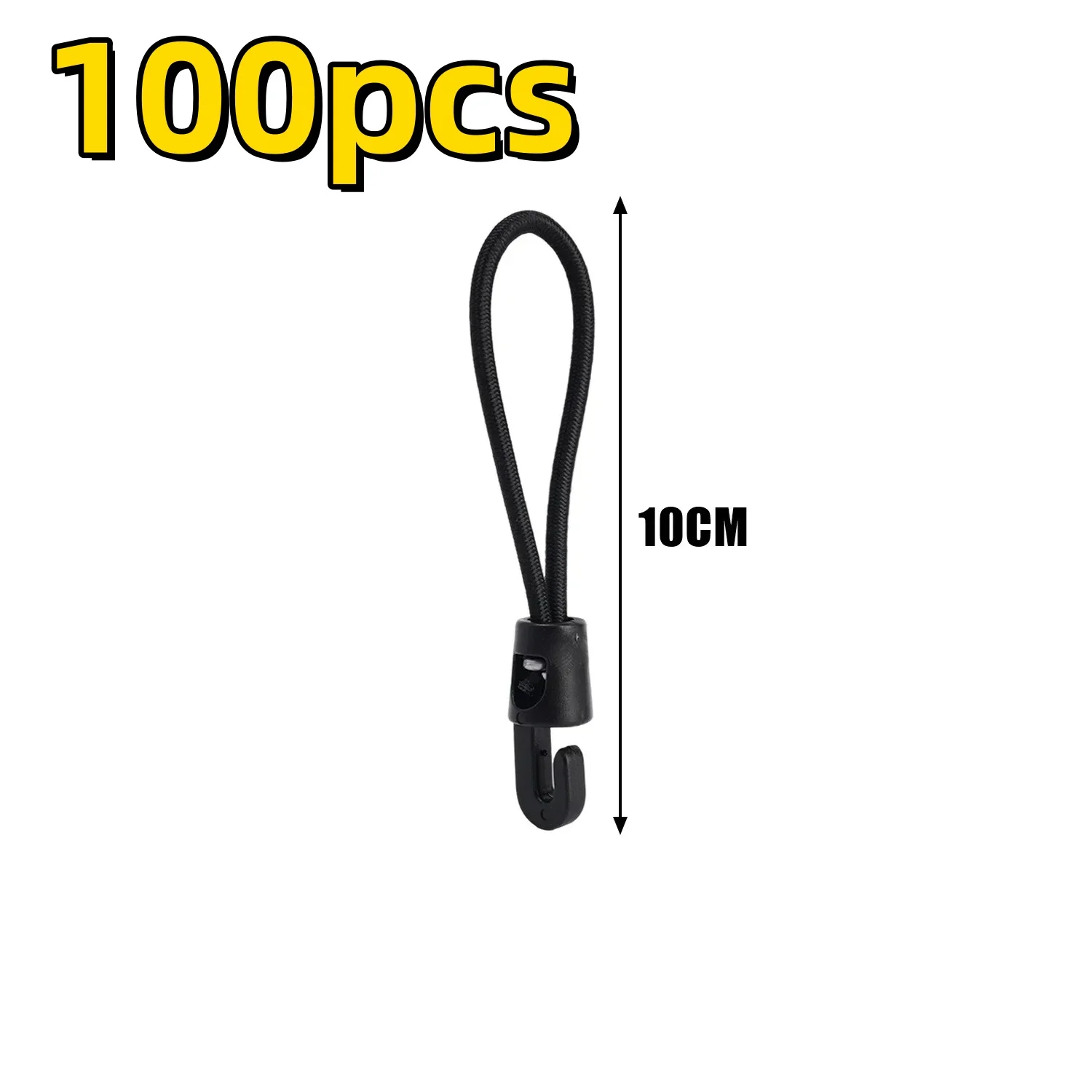 10/50/100 Stuks Bungee Koord met Haken Hoge Elasticiteit Expander met Haken Rubberen Spanner met Haken voor Camping Dekzeil - afbeelding 1