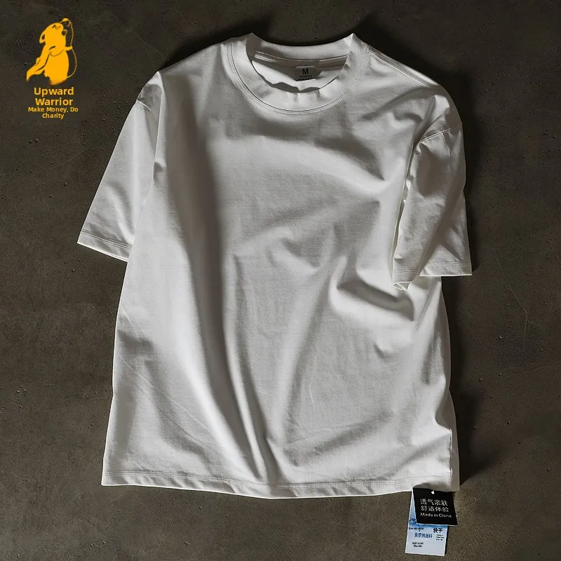 Sun Protection Short Sleeve T-Shirt Unisex Quick Dry Ammonia Solution Printed Cotton Casual Summer Top for Men And Women