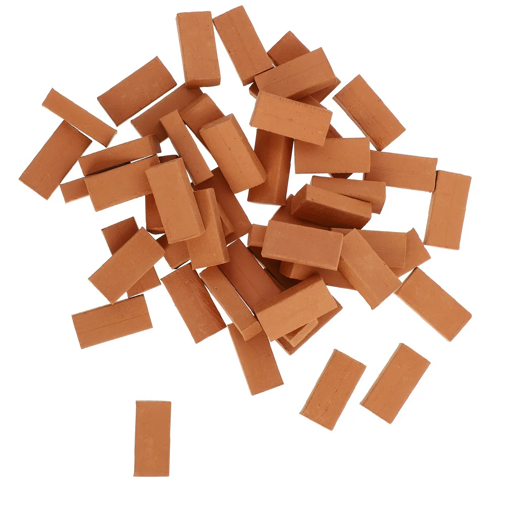 200 szt. Miniaturowe cegiełki, modele cegiełek symulacyjnych do budowy modeli w skali, architektura, ekspozycja, DIY, piaskownica, miniaturowe cegiełki.