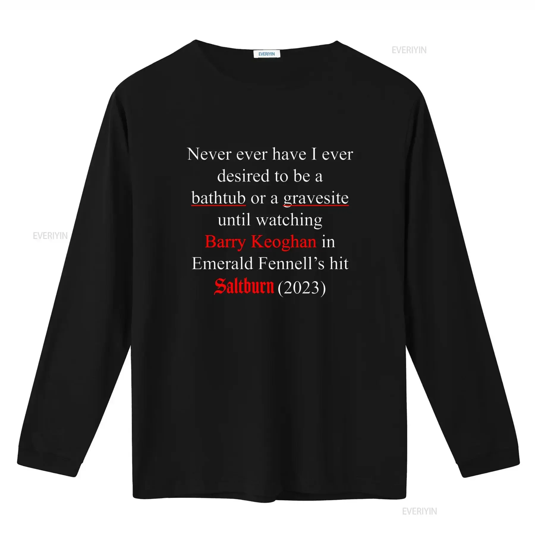 Barry Keoghan Saltburn Movie Directed by Emerald Fennell T Shirt Times New Roman Alternative Font vintage Washed Unisex