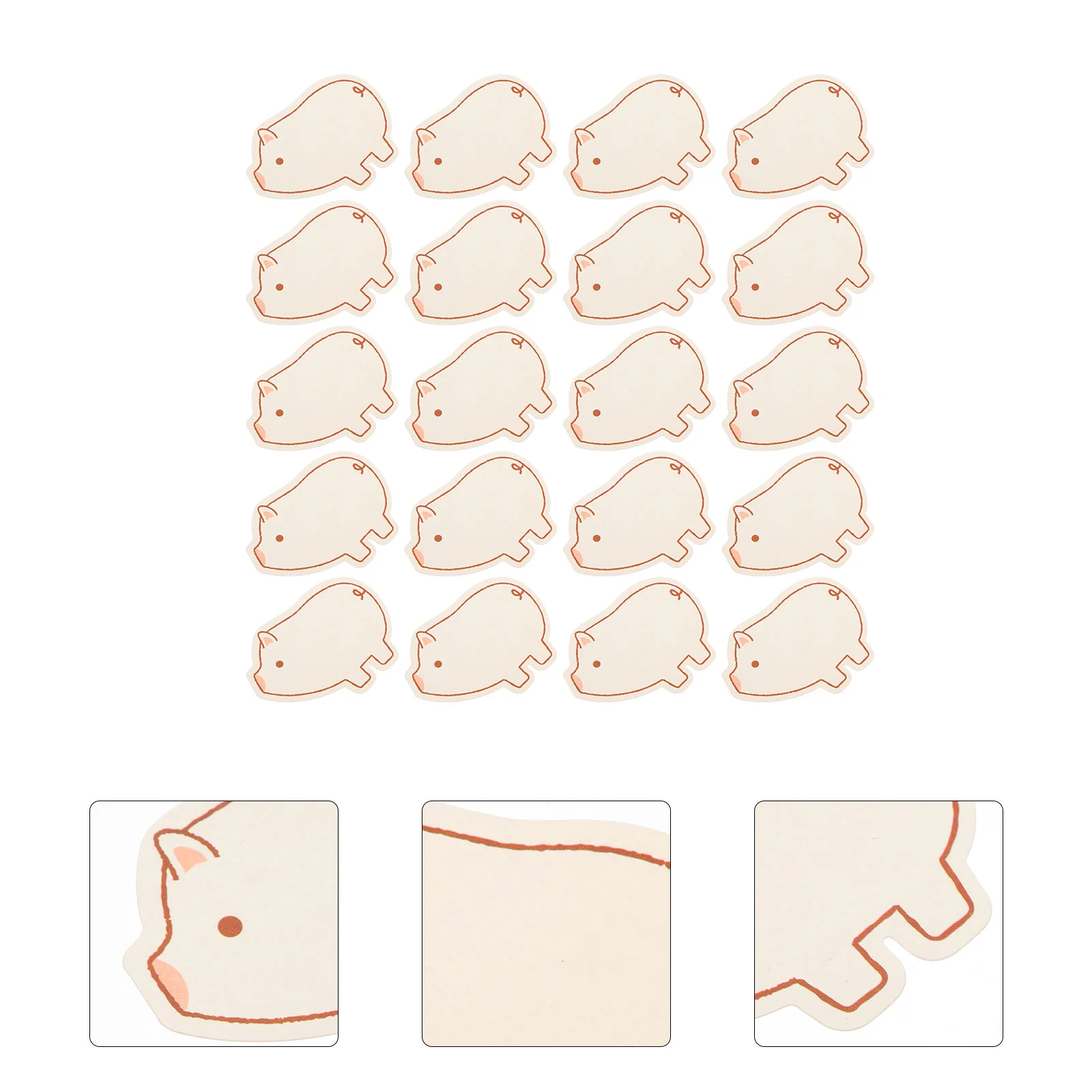 60 Pcs Sticker Labels Note Message Card Mini Blank Cards Greeting Sign The Small Paper Child