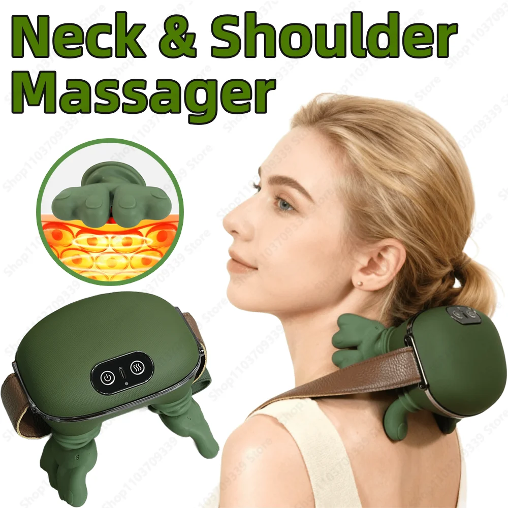 

Бионический электрический массажер для глубоких тканей для шеи и плеч, разминание шейного отдела позвоночника, расслабляющий массажер для тела, спины, облегчение боли в шее