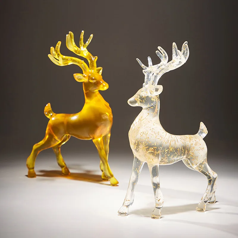 

Creative Crystal Deer Resin Sculpture, Elk Statue, Office Home Decoration, Desktop Animal Decoration, Interior Crafts