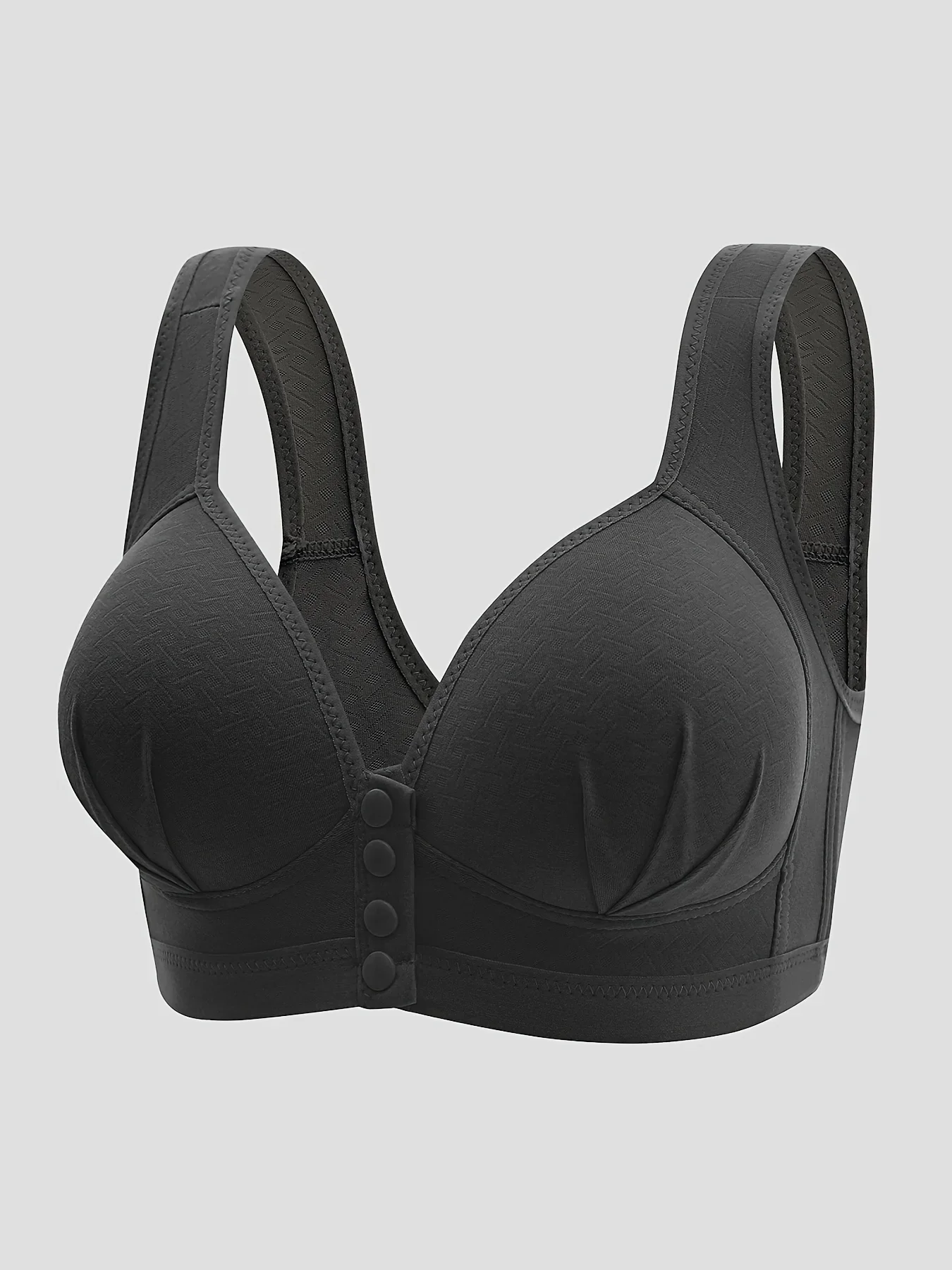 Comfortable Wireless Bra with Thin Cotton Cups Breathable Supportive and Shaping – Floral Print Lightly Padded@T36