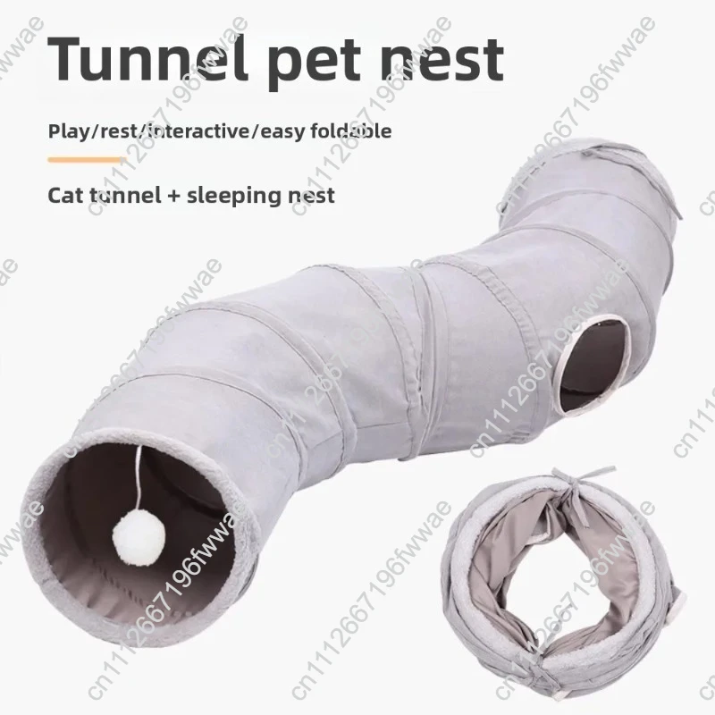 Cat Nest Four Seasons Universal  Channel Foldable Sleeping Bag Cat Puzzle Interactive Drilling Toy Tent Nest Cat Tunnel