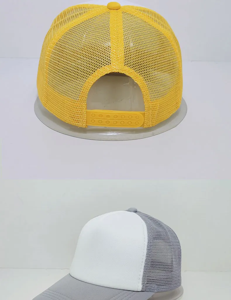 Hochwertige Freizeit-Mesh-Mütze Großhandel Herren-Baseballkappe Damen-Tennis-Mütze mit individuellem besticktem Logo Schwamm-Patchwork-Mesh-Kappe – Detail 8