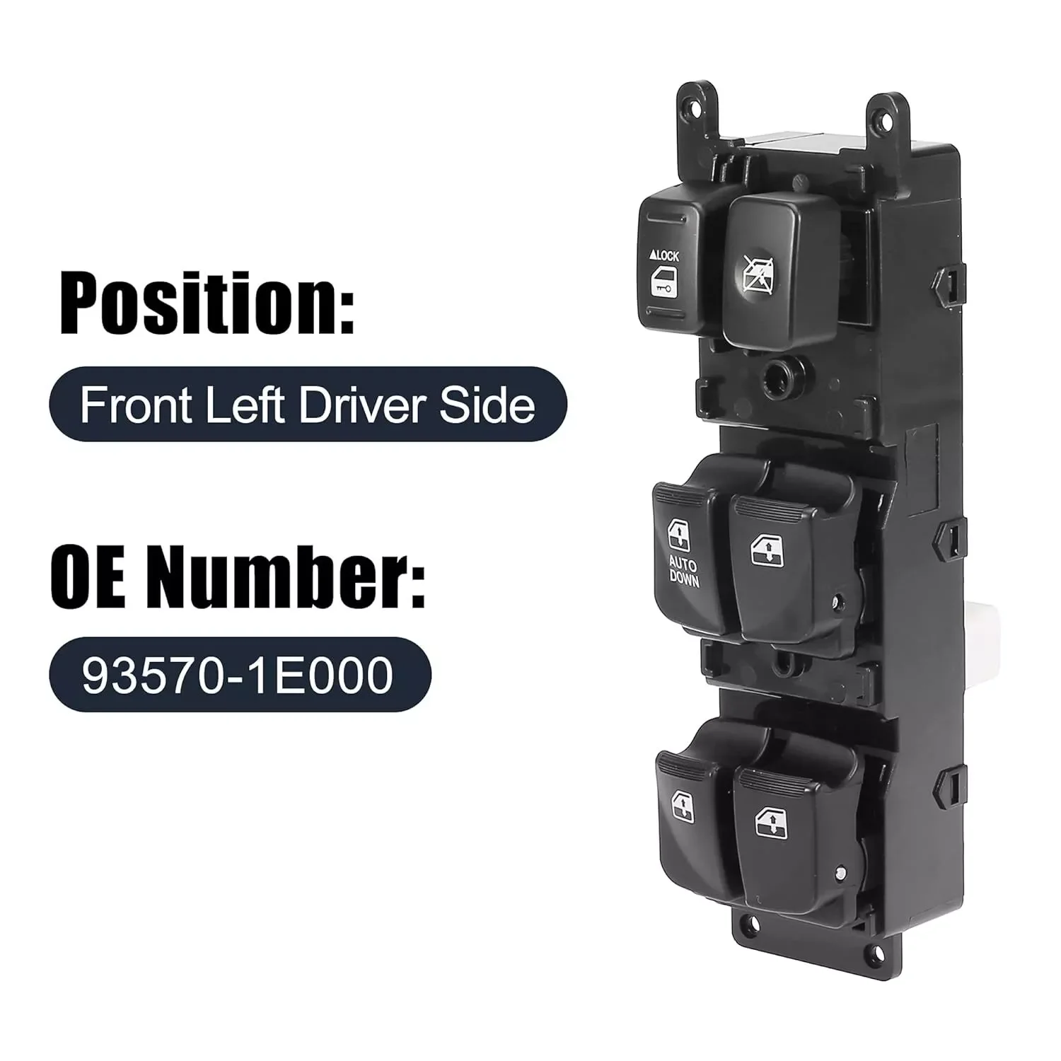 

Power Window Switch Master Driver Side 93570-1E000 for Hyundai Accent 2006-2010 935701E110 FREE SHIPPING!!!