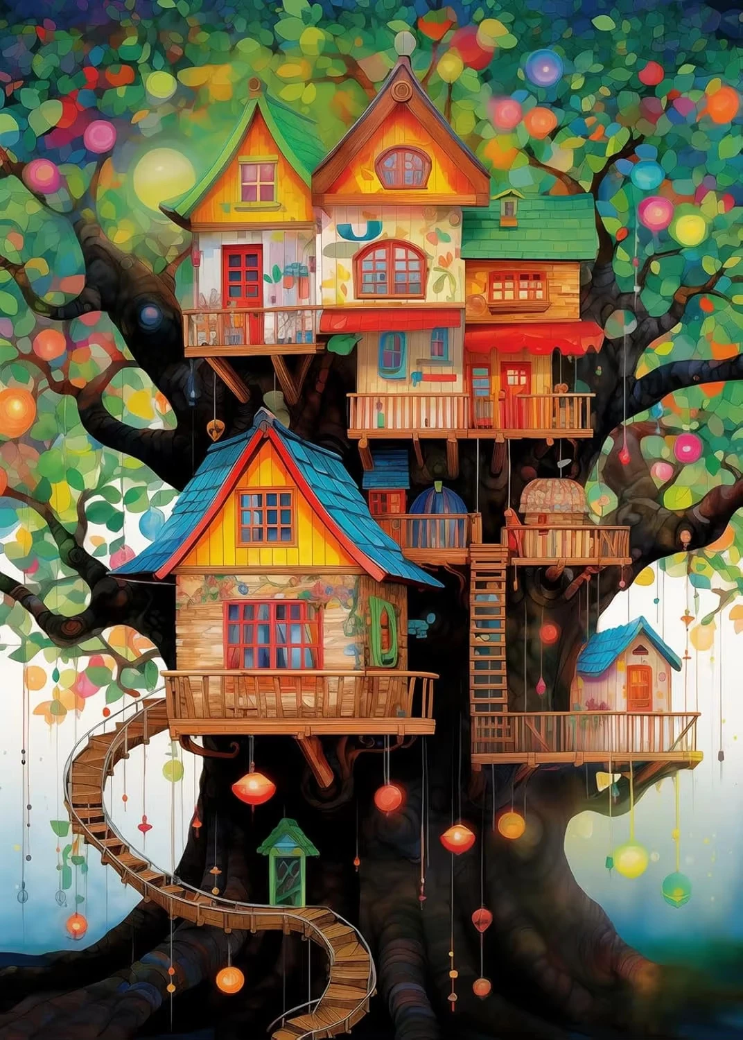 

Fantasy Tree 500/1000/1200/2000 PCS Jigsaw Puzzles Family Activity Relaxing Games for Living Room Home Decor Gift