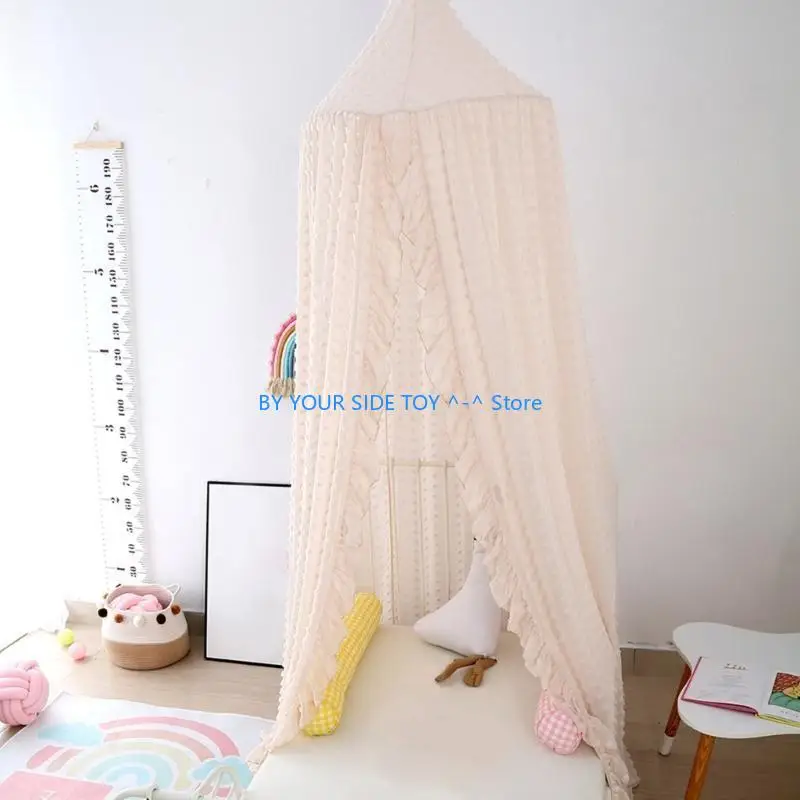 شبكة ناموسية للأطفال لسرير الأطفال، مظلة للسرير، حمالات للأطفال، ستارة معلقة، شبكة ناموسية للعب، ديكورات غرف الأطفال U6XE #5