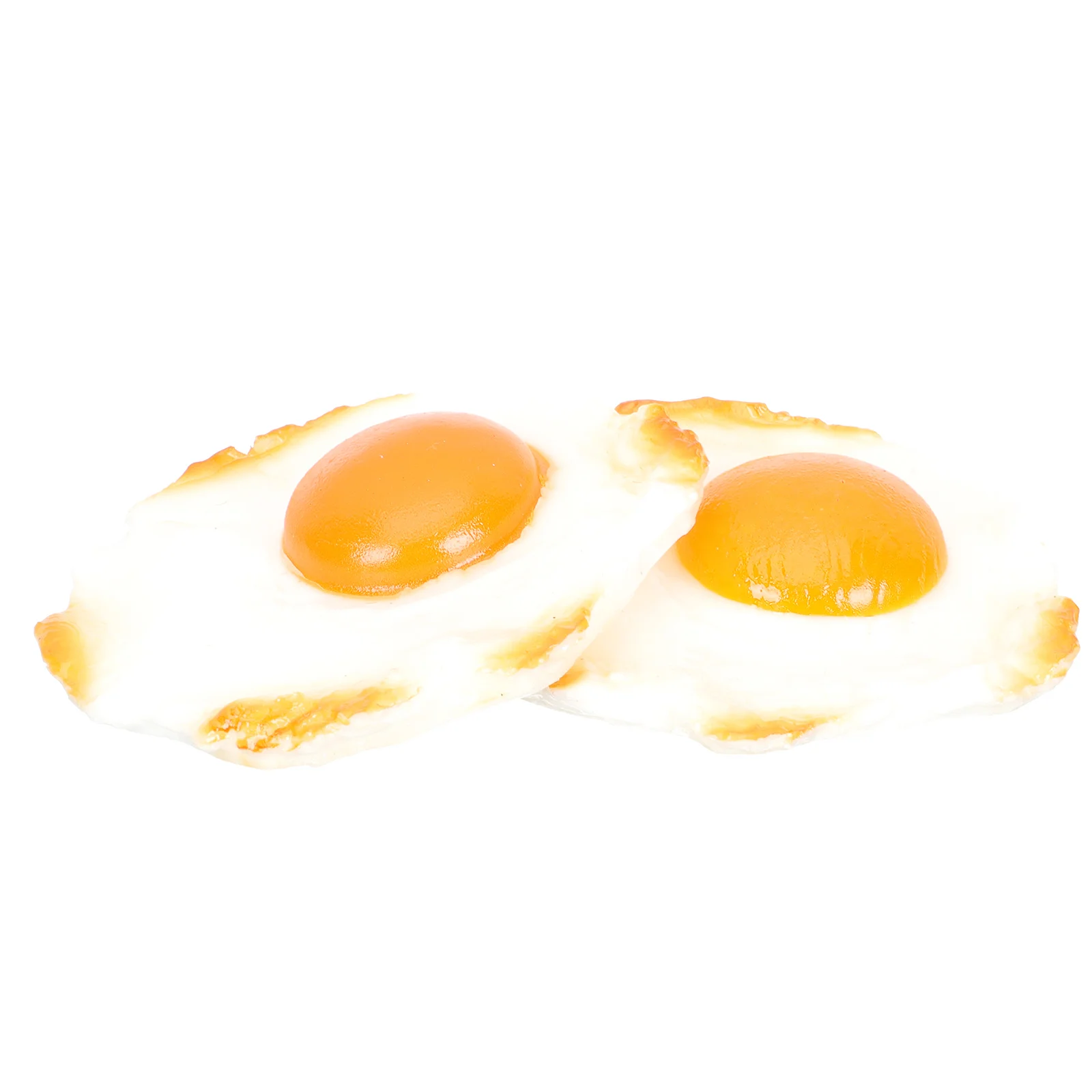 

2 Pcs Simulated Omelette Decor Simulation Fried Egg Photo Prop Layout Scene Fake Food Model Props Pvc Child Artificial