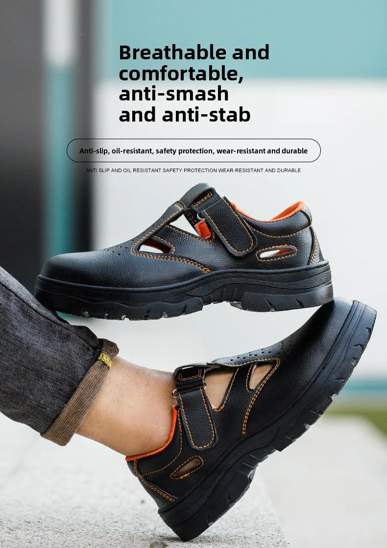 

Steel Baotou Safety Protective Shoes Anti-smashing Anti-piercing Non-slip Wear-resistant and Breathable Summer Sandals